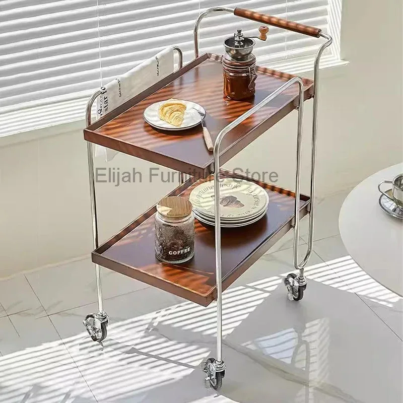 Drink Medical Salon Trolley Auxiliary Tool Tea Workshop Salon Trolley Rolling Dressing Chariot De Service Beauty Furniture Fg19