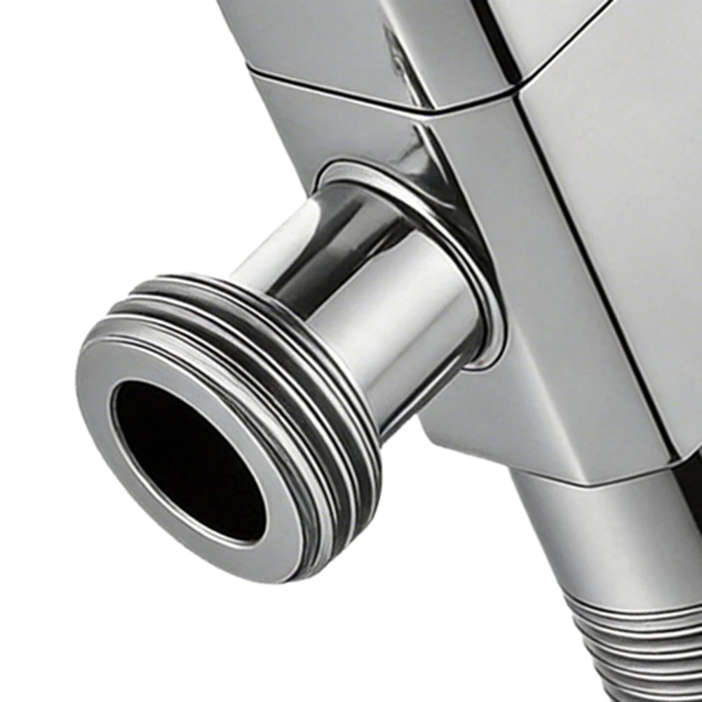 

1pc Stainless Steel Bathroom Quick Opening Triangle Valve Faucet Accessories Two-way Angle Valve G1/2 Thread Water Inlet