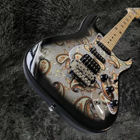 Custom Shop Masterbuilt 1968 Paisley Electric Guitar Alder Body, 1 Piece Maple Neck, 21 Frets Maple Fretboard, Vintage Tuners