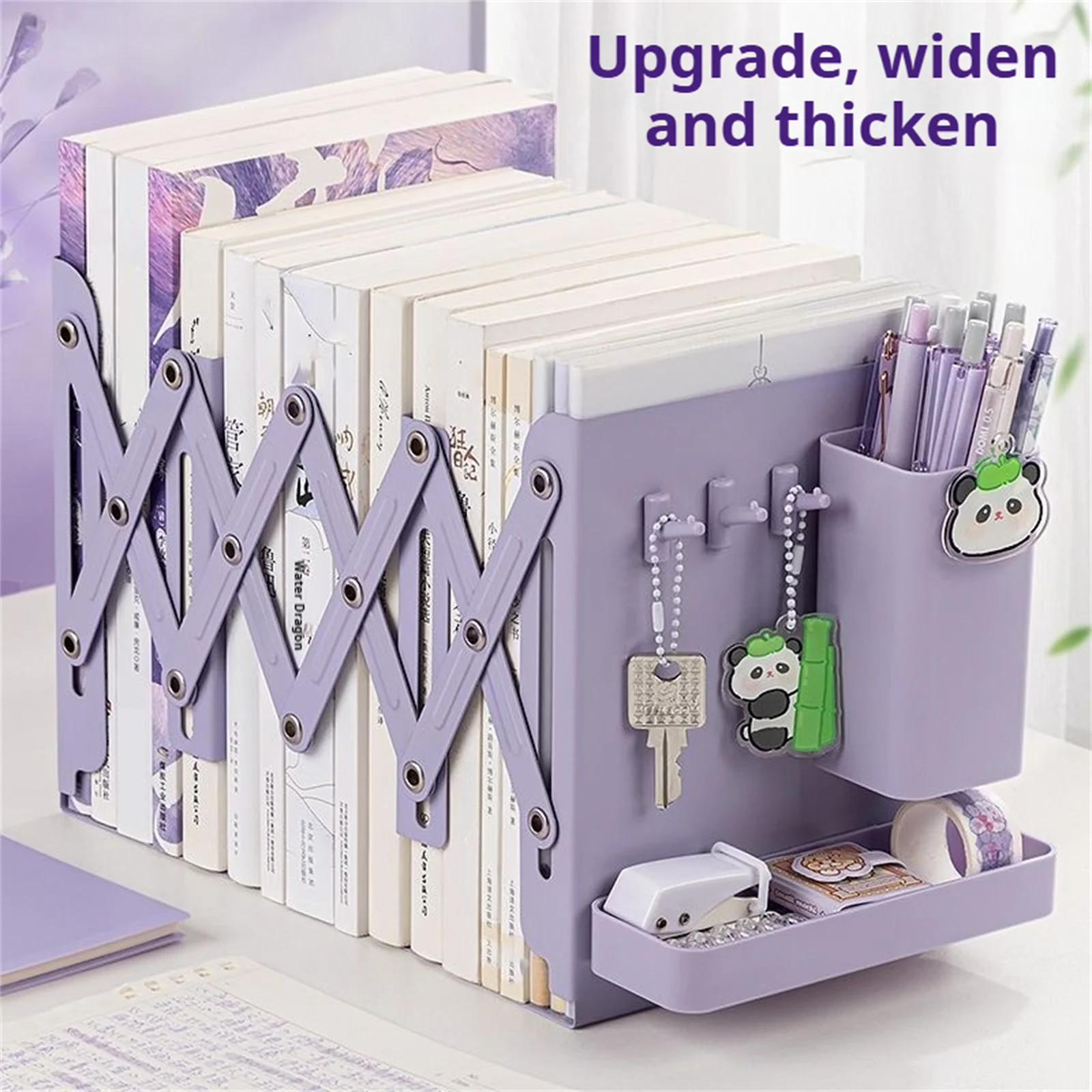 Stationery Storage Rack Scalable Metal Storage Rack For Books Notebook Pencil Marker Pen Student School Stationery Storage Rack