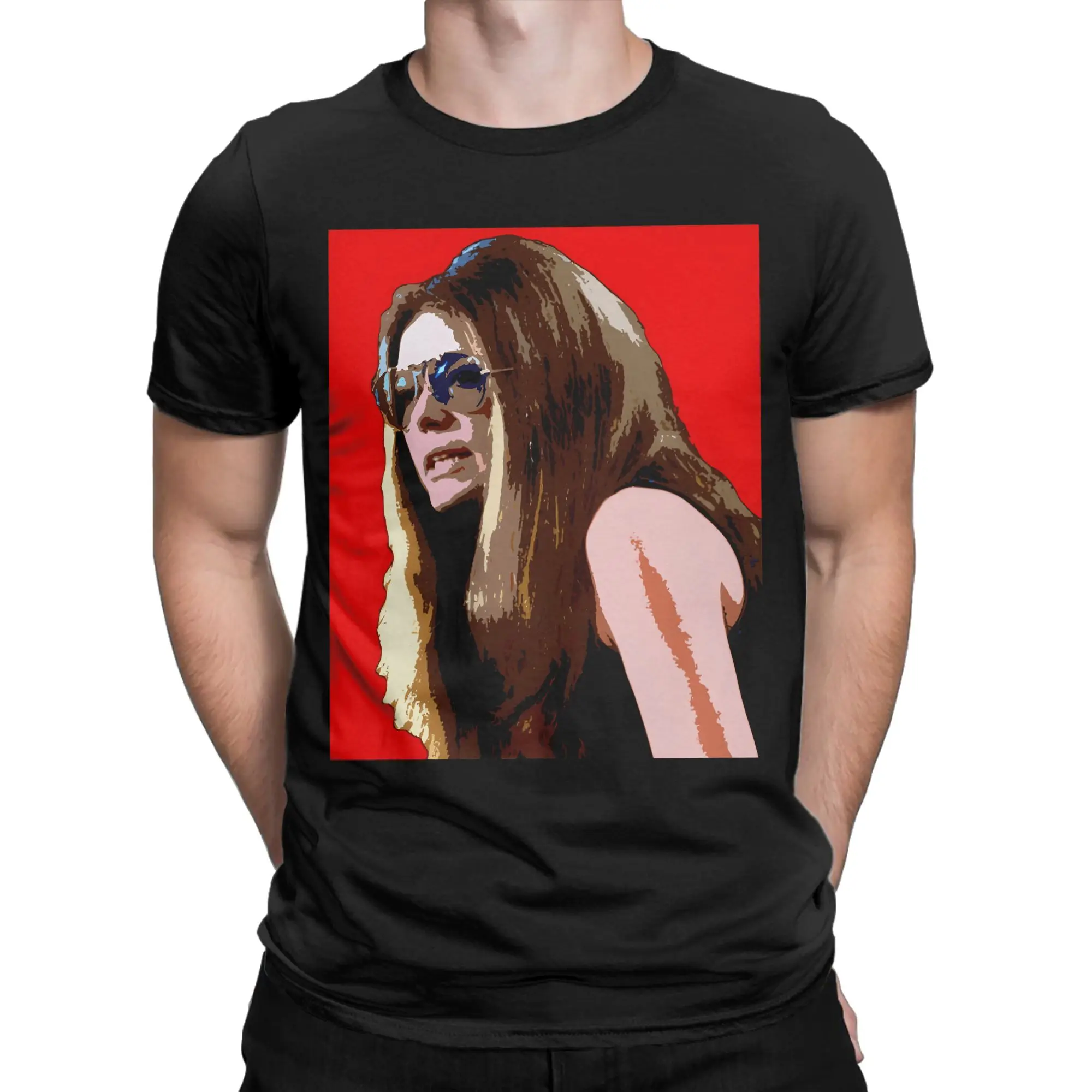 Men Gloria Steinem  T-Shirts  Pure Cotton Tops Summer Vintage Short-Sleeve T Shirt O-Neck Hip Hop Loose Tshirt Big Size 5XL 6XL