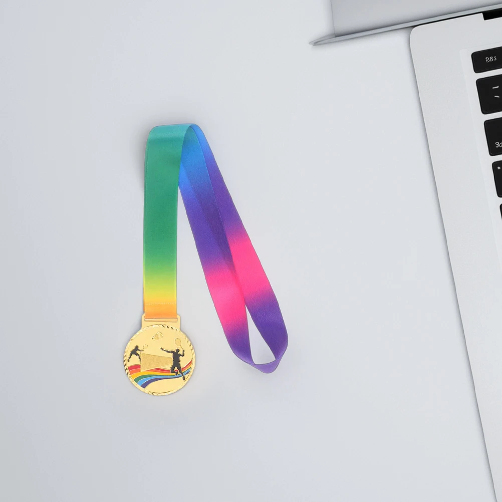 

Badminton Medal with Ribbon Award Accessory Souvenir Keepsake Competition Awards