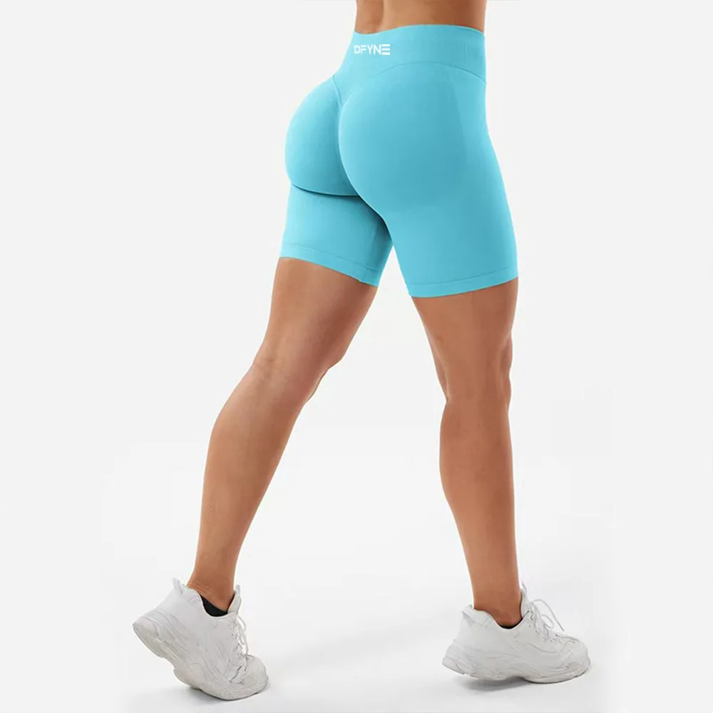 

2025 New Women's Yoga Breathable Fitness Shorts Waist Free Design High Elasticity Bicycle Shorts Unrestricted Hip Sports Shorts