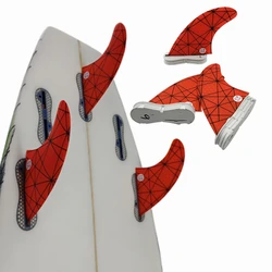 UPSURF fcsfii M/L Tri Fins pinne per tavola da Surf in fibra di carbonio doppie linguette 2 pinne da Surf propulsore per pesce, Shortboard,Funboard Surf