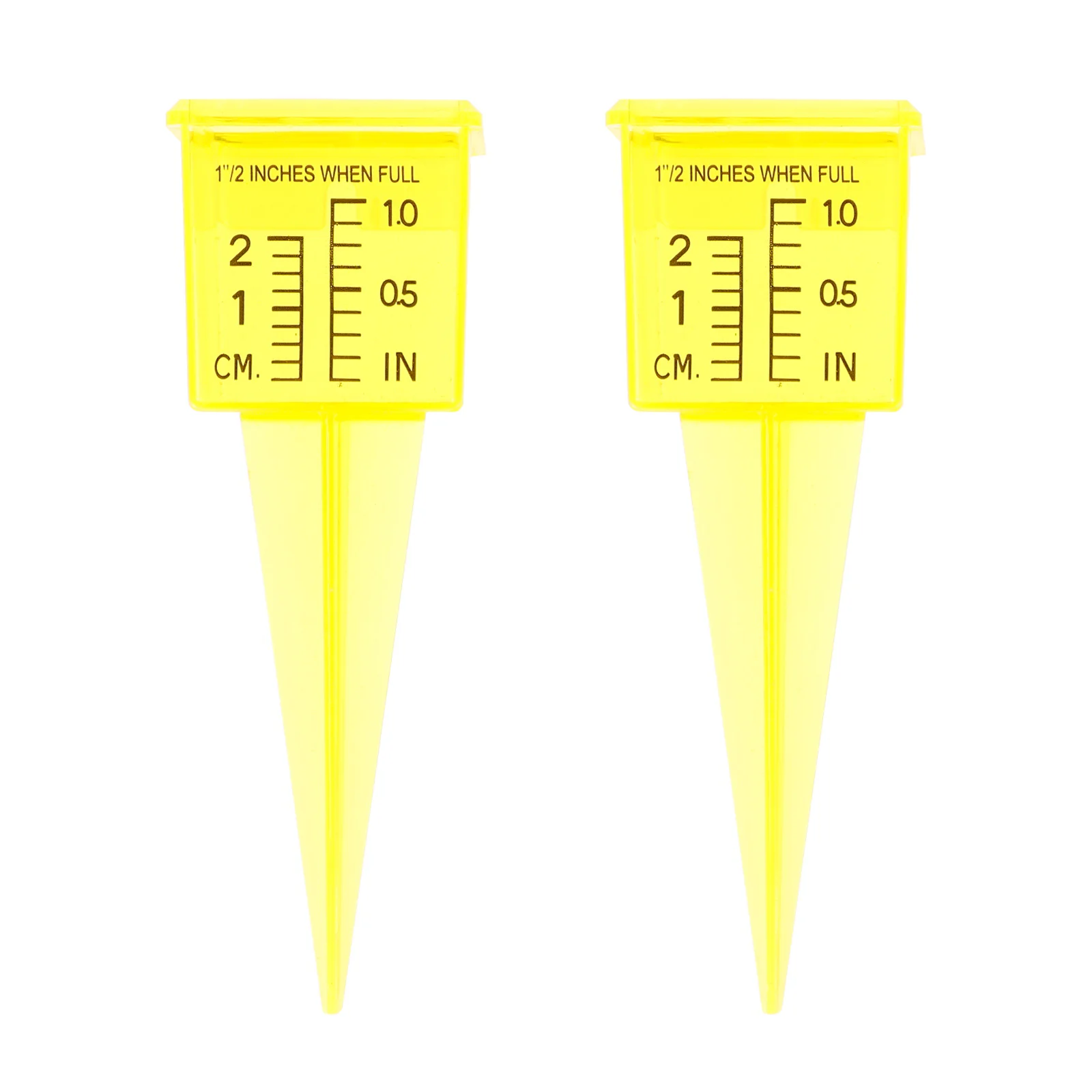 2 Pcs Rain Gauge Container High Definition Transparent Plastic Sprinkler Meter Wide Mouth Large Scale Measuring Cup Outdoor