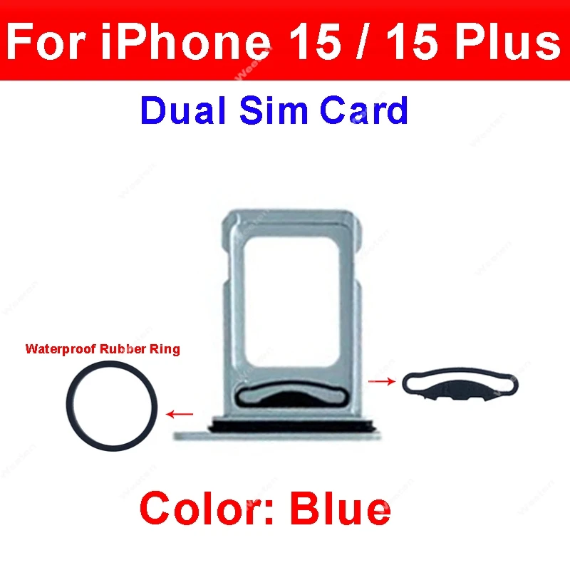 SIM Card For iPhone 15 Plus 15plus SIM Card Tray Holder SIM Card Reader Slot Replacement Repair Parts