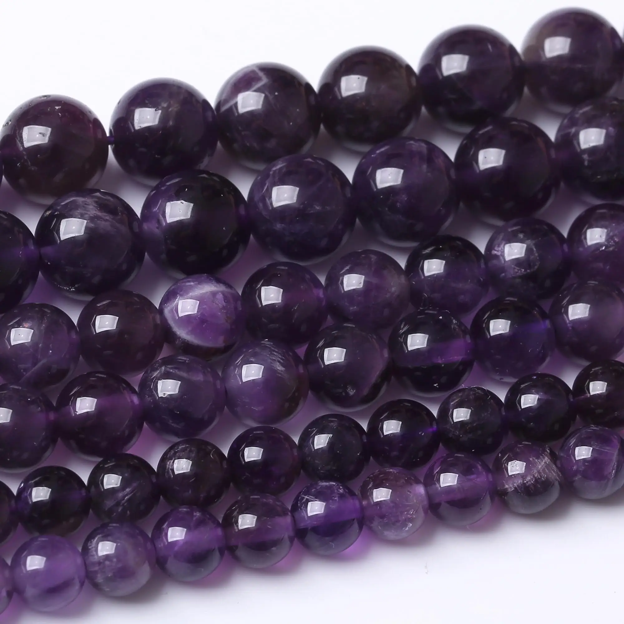 Natural Stone Amethysts Crystal Beads Round Loose Spacer 5A Bead For Jewelry Making Diy Bracelet Necklace Accessroy Finding 15