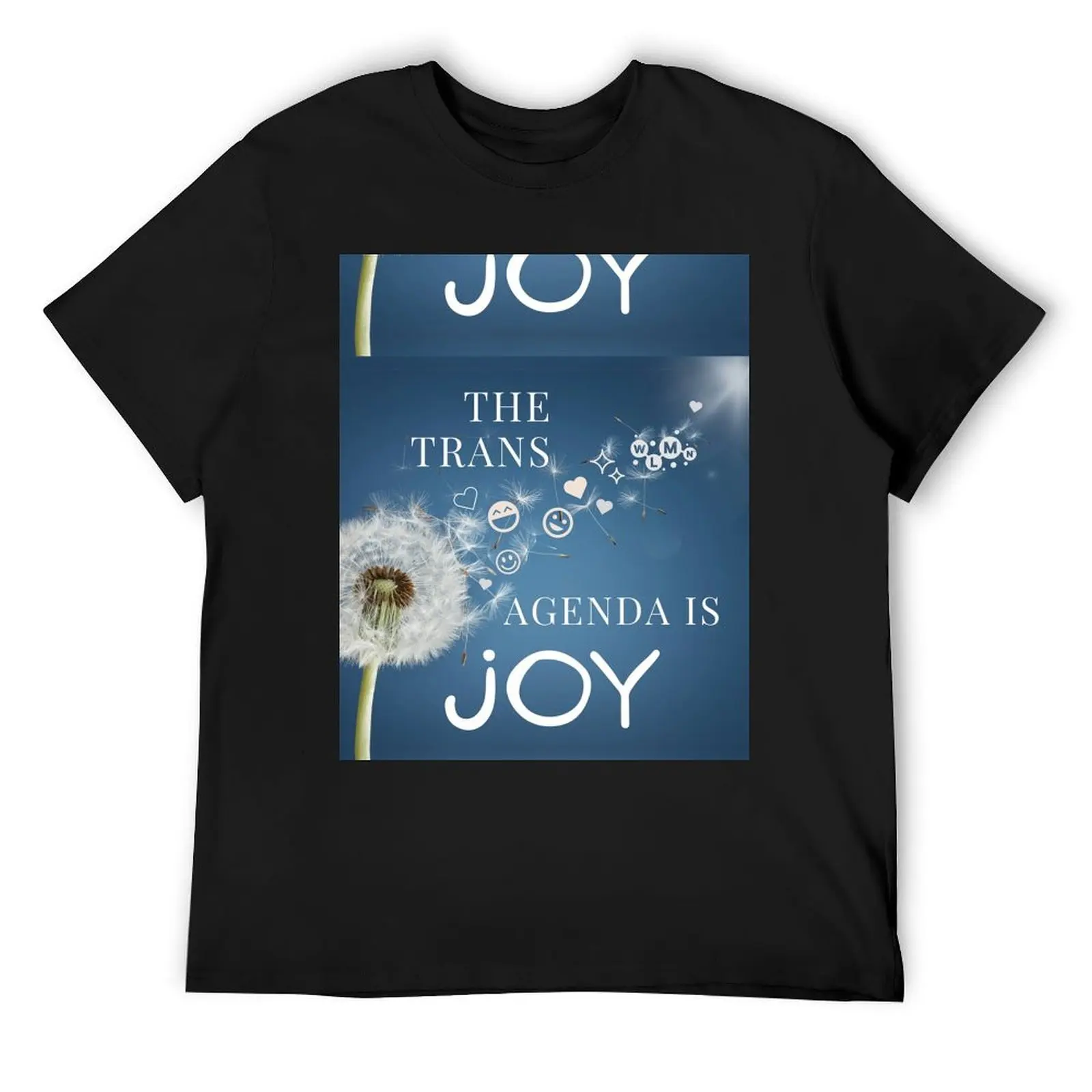 The Trans Agenda Is Joy T-Shirt plus size clothes man clothes mens graphic t-shirts anime