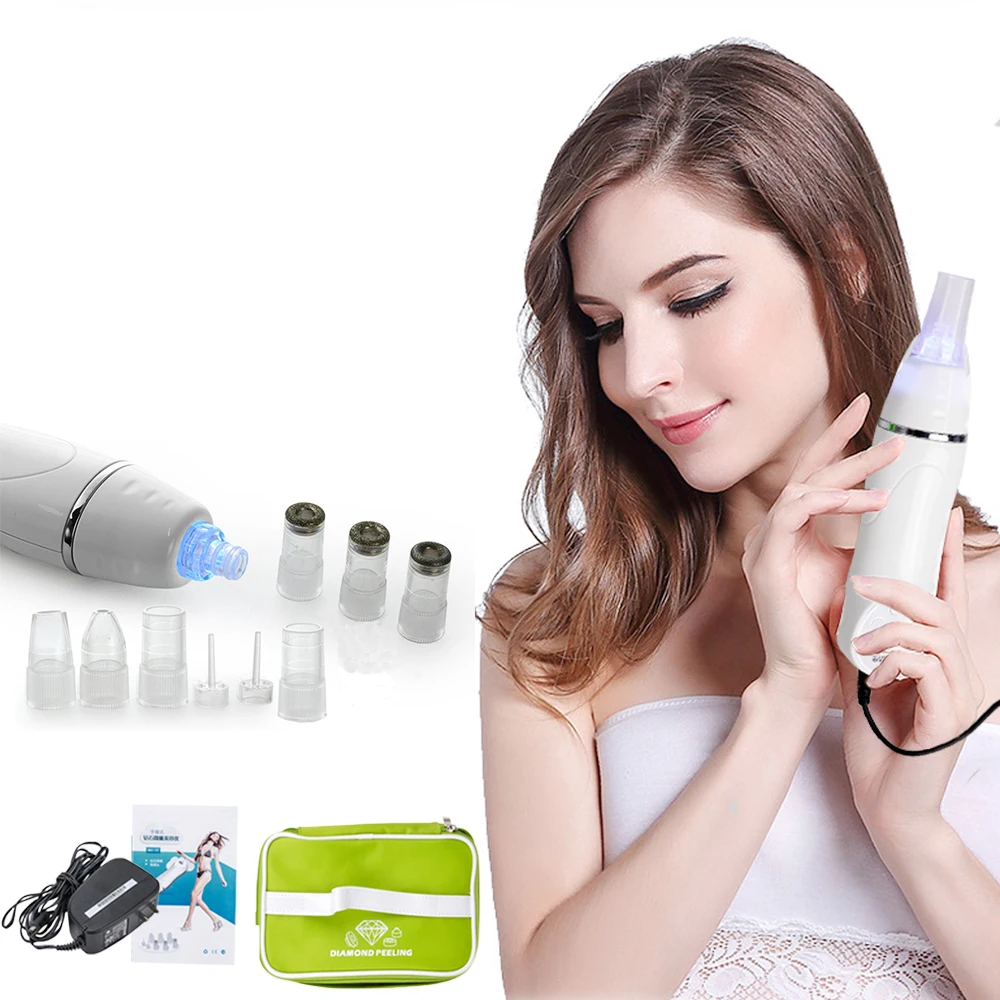 3 Level Adjustable Diamond Microdermabrasion Machine Vacuum Pore Cleansing Blackhead Acne Remover Facial Peeling Skin EU US Plug