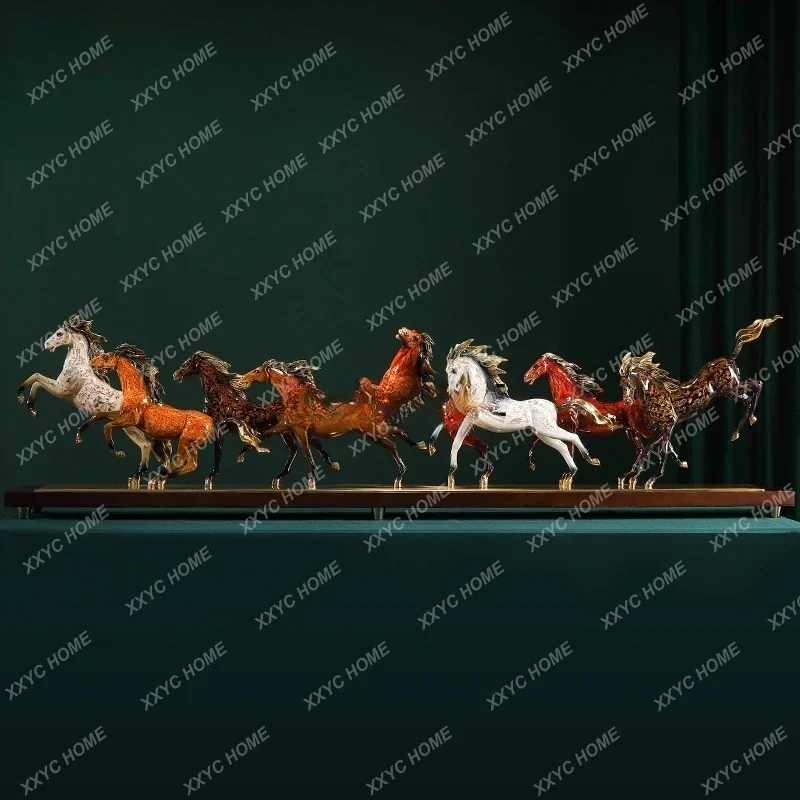 

Brass lacquer Ba Jun Pentium horse ornament entrance craft decoration