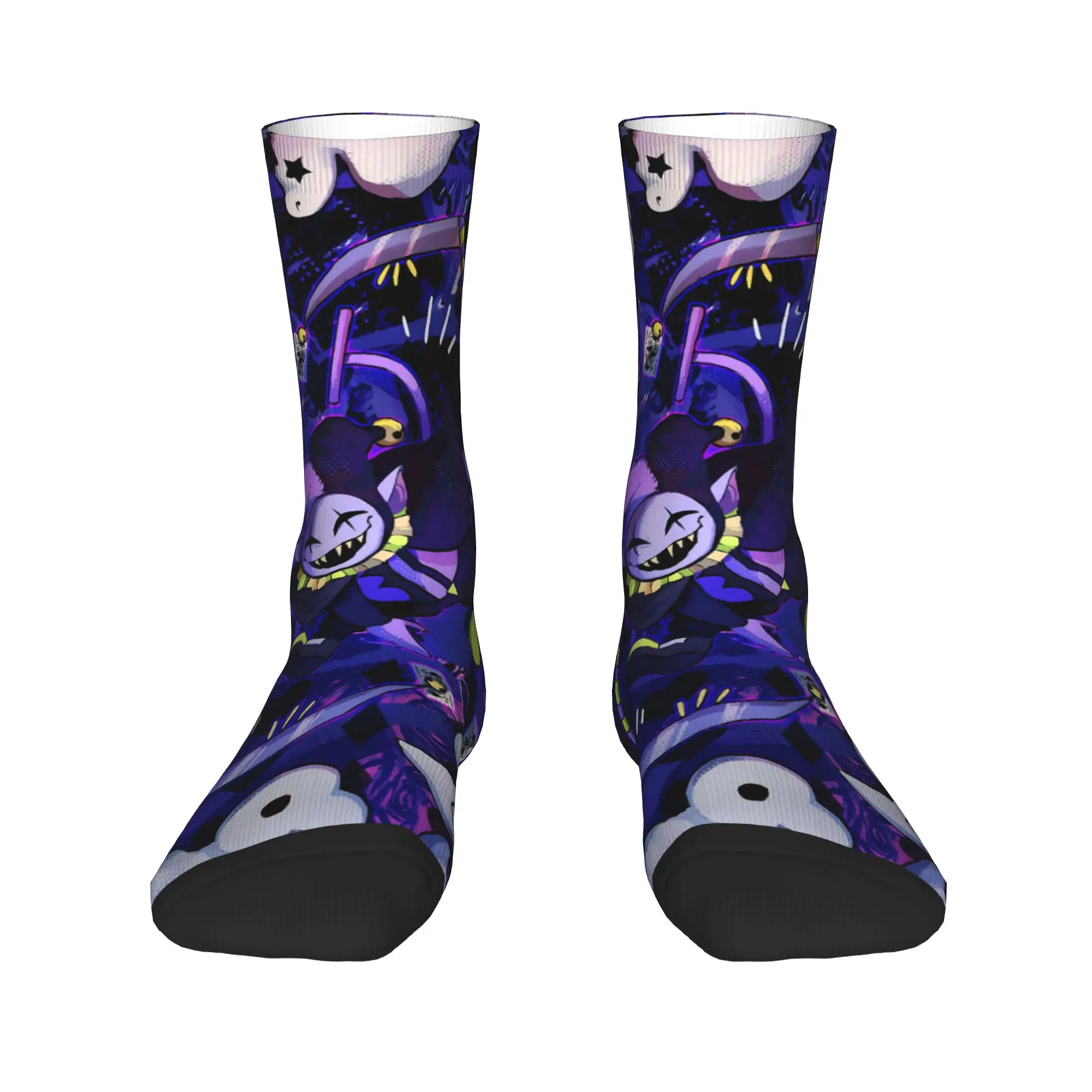Game Deltarune Spamton Tenna Socks  Anti Skid Stockings Couple Warm Soft Skateboard Socks Autumn Fashion Design Socks