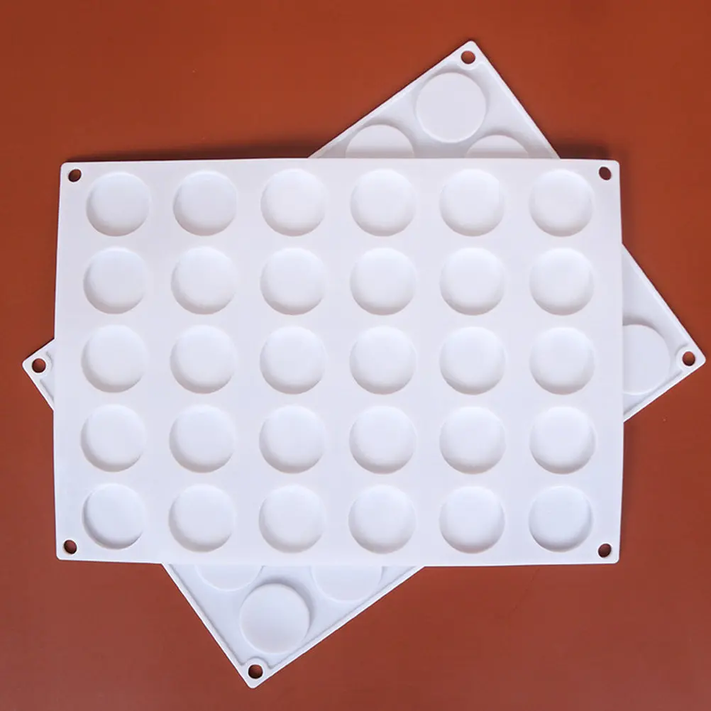 

30-Cavity Round Wax Sealing Stamp Silicone Mat for Envelopes DIY Wax Seals Baking Molds Chocolate Cookies Biscuit Mold Soft Easy