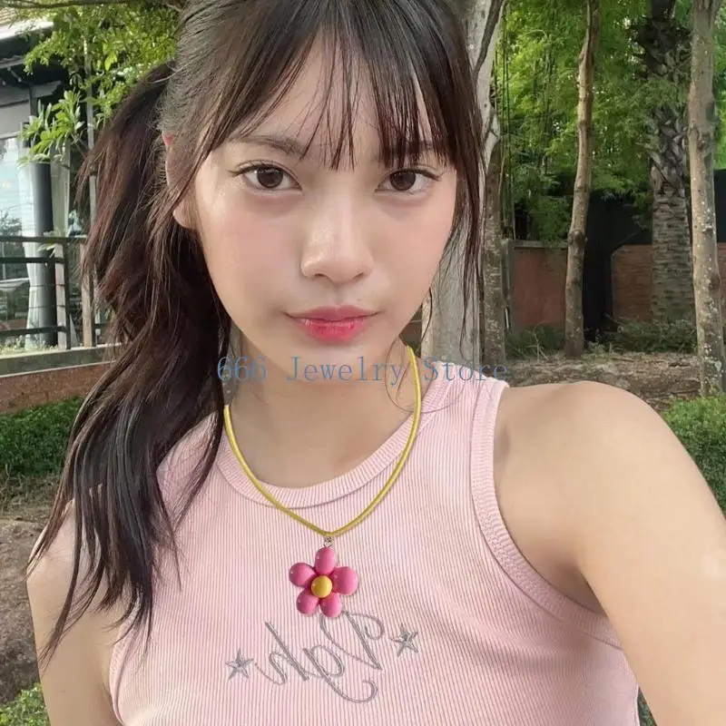 f2td-милый-цветок-ожерелье-красочный-кулон-ожерелье-акриловые-романтические-украшения-на-шею