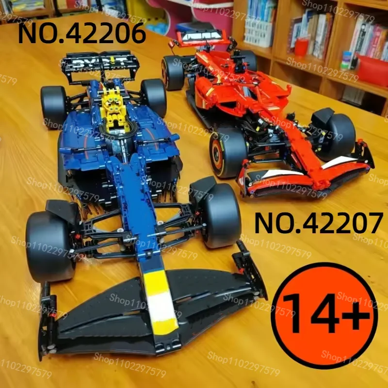 새로운 레이싱카 RB20 SF-24 퍼포먼스 1361/1639PCS 42206 42207 기계식 그룹 세트 1:8 빌딩 스포츠카 사실적인 디테일 장난감
