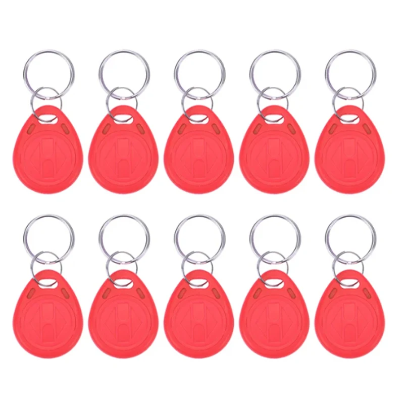 10pcs 125KHz Read-Only RFID TK4100 EM4100 Proximity Keyfobs Smart Secure Door Entry Access Control ID Keychain Token Tag