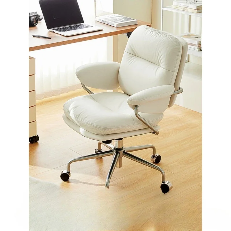 Small leather chair, leather swivel , comfortable computer , study chair, office chair