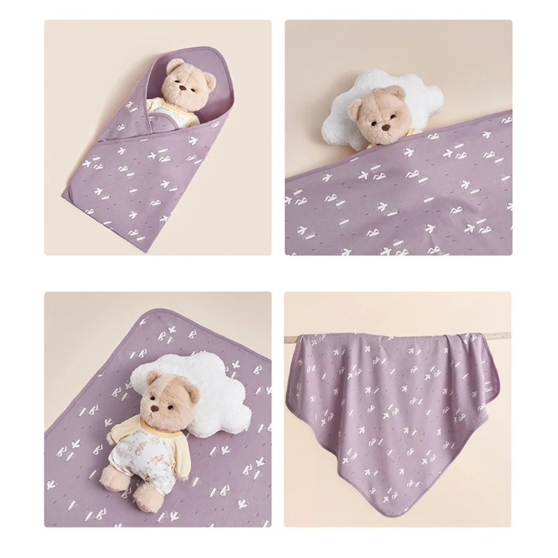 Baby Swaddles with Hat set Cotton Baby Swaddles Wrap with Cap Newborn Baby Swaddles Blanket for Boys Girls Lightweight