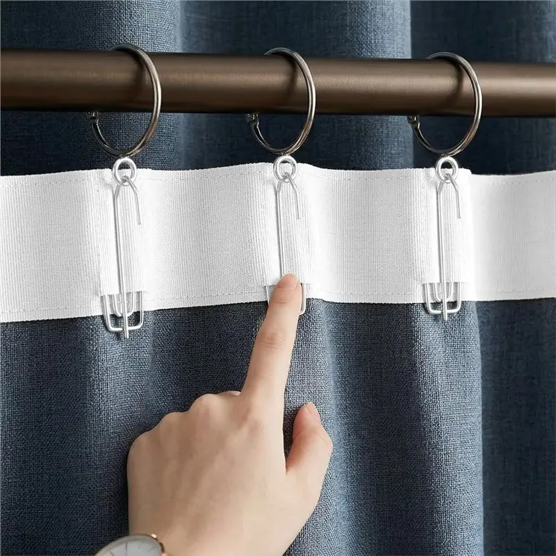 DTA4-Curtain Pleat Tape 12M/13 Yards Included 45 Pcs Hooks For Pinch Pleat For Curtain Installation Pleater