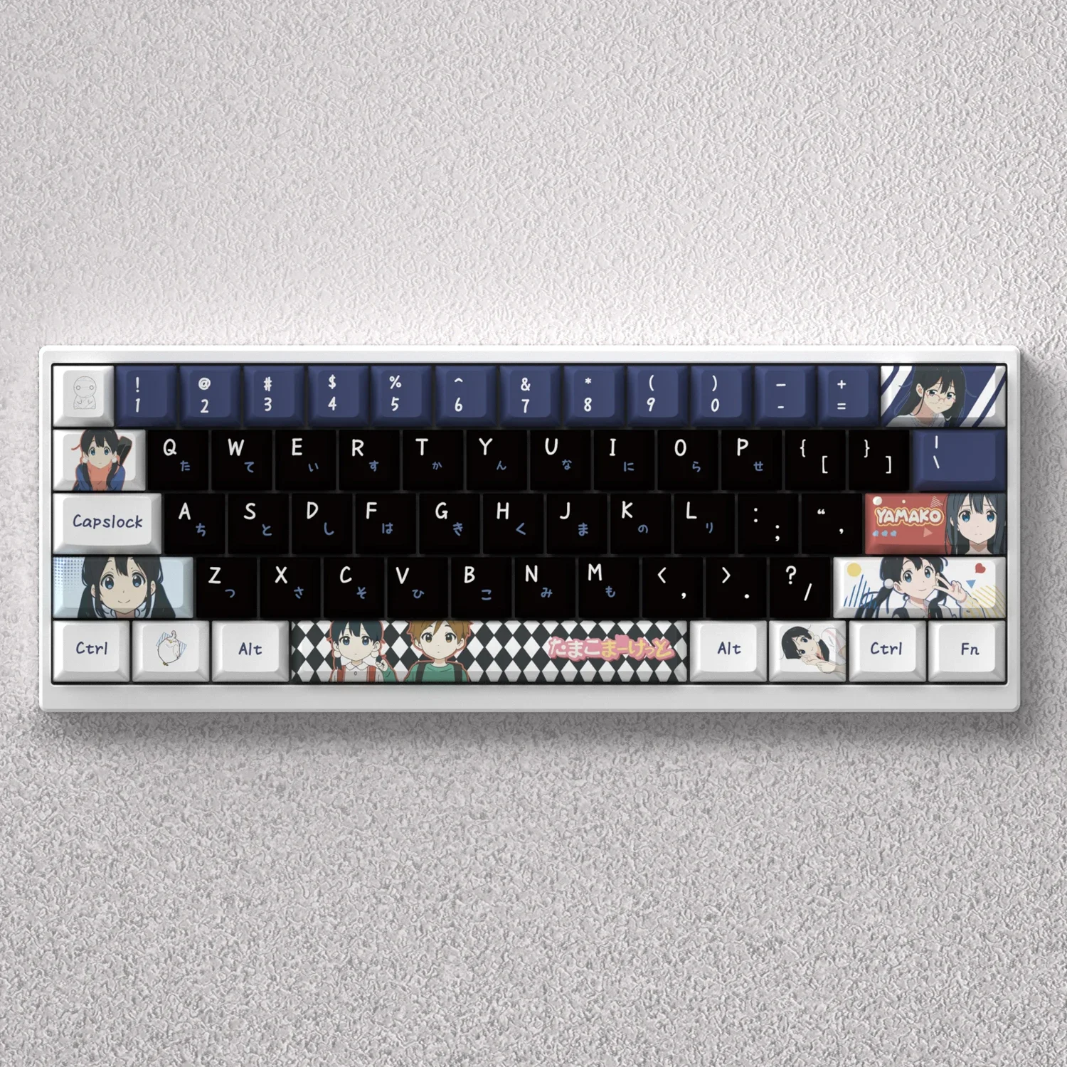 Колпачки для клавиш аниме Kitashirakawa Tamako 73/98 клавиш PBT сублимационная краска вишня для механической клавиатуры AULA F75 Mad 60he GK61 игровой ПК