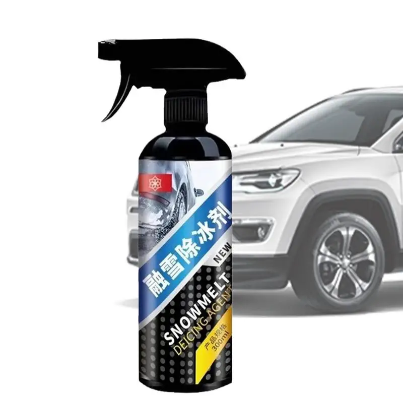 Windshield De-Icer 300ml Ice Remover Agent Auto Windshield Defroster Deicing Spray For Car Glass Melts Ice Frost And Snow Fast