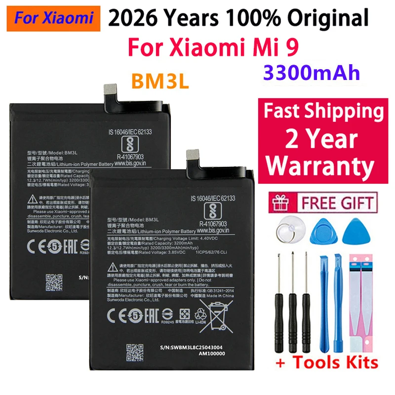Original Battery For Xiaomi Mi Redmi Note Mix Max 2 3 A3 3S 3X 4 4X 4A 5 5A 5S 5X M5 6 6A 7 7A 8 8T 9 SE Pro Plus Lite batteries