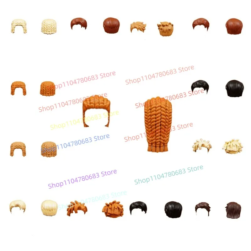 Bloques de construcción MOC, accesorios para peinados de muñecas en miniatura, adornos de moda, juguetes decorativos, regalos coleccionables para niños y niñas