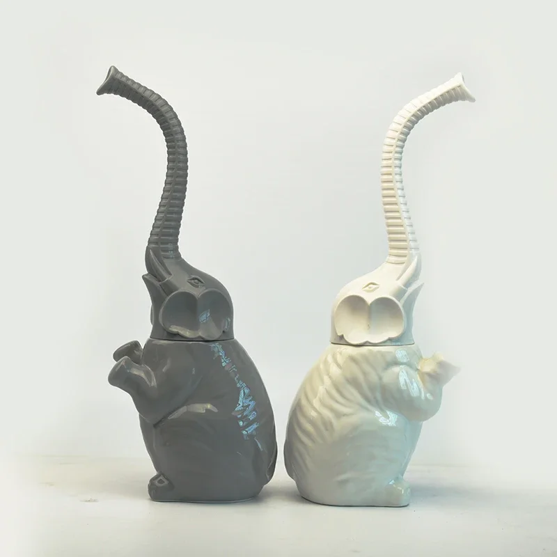 

Керамический набор щеток для унитаза Lovely Elephant для ванной комнаты, щетка с мягкой щетиной для чистки, набор аксессуаров для ванной комнаты J5I