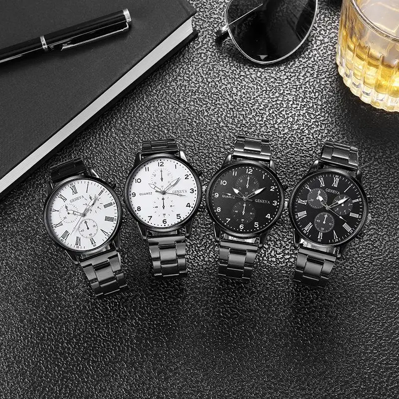 New Simple Overwatch Cheap Gift Watch Alloy Band Quartz Watch Men Business Watch