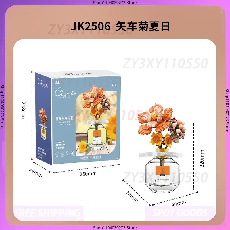 JAKI اللبنات داخلي الروائح زخرفة الإناث الجمعية الأبدية زهرة العطر هدية مربع صديقة عيد الحب #4