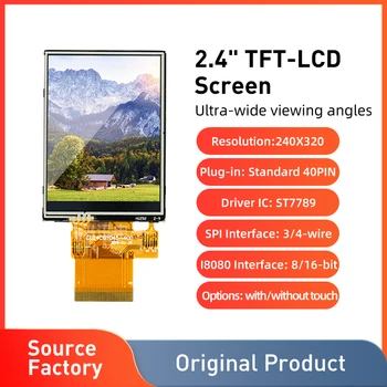 2.4 מסך מגע צבע tft lcd עם נהג ctp או rtp נהג rtp st7789 ips/tn 40pin plug-in spi 4 חוט/mcu8088 16bit8bit * 240 320rgb