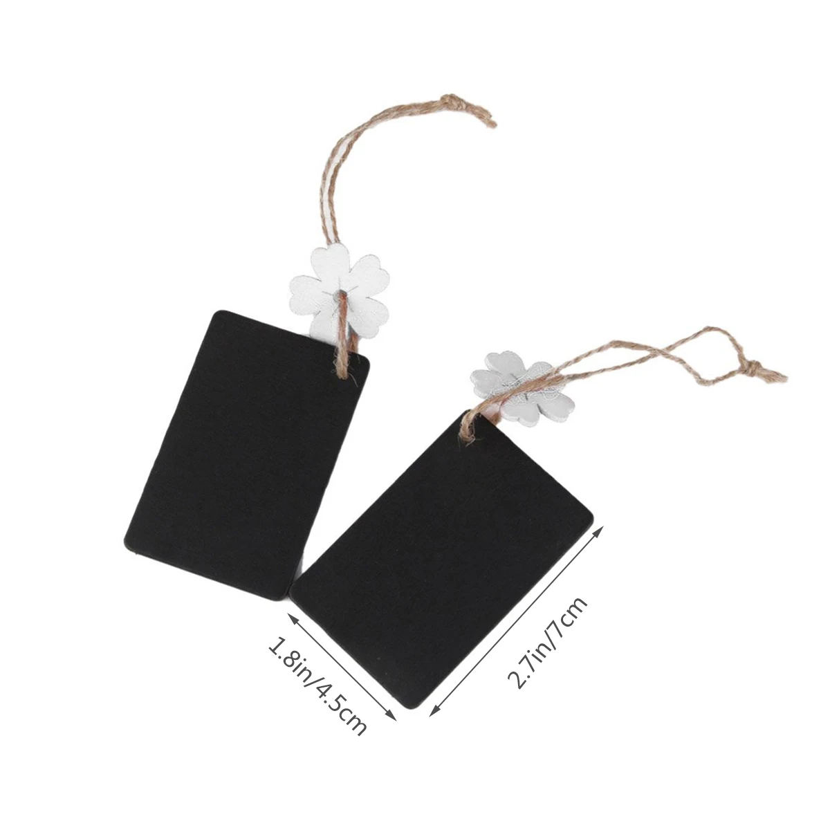 

10pcs Double Sided Wooden Chalkboard Tags 7x4 5cm Black White Price Tag Gift Label Hanging Blackboard Wedding Favors Place