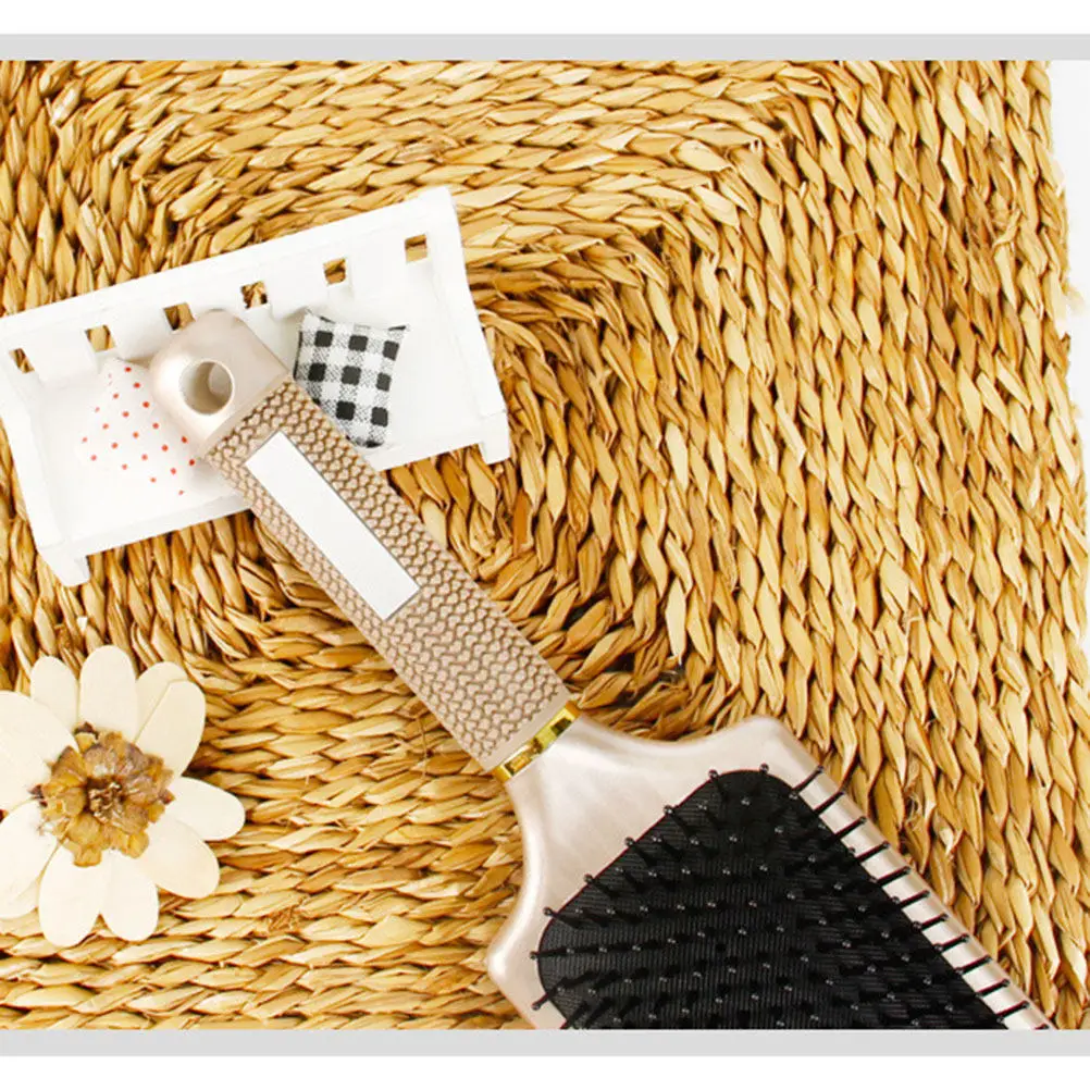 

Щетка-расческа для распутывания волос с шарообразными кончиками щетины, плоская широкая головка, массажная расческа для кожи головы, золотая щетка-расческа для волос