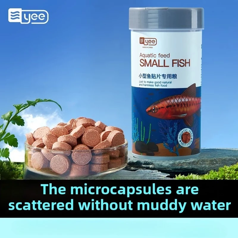 

Yee Tropical Fish Food - Slow-Dissolving Tablets for Guppies, Tetras & Small Community Fish | Algae-Based with Spirulina
