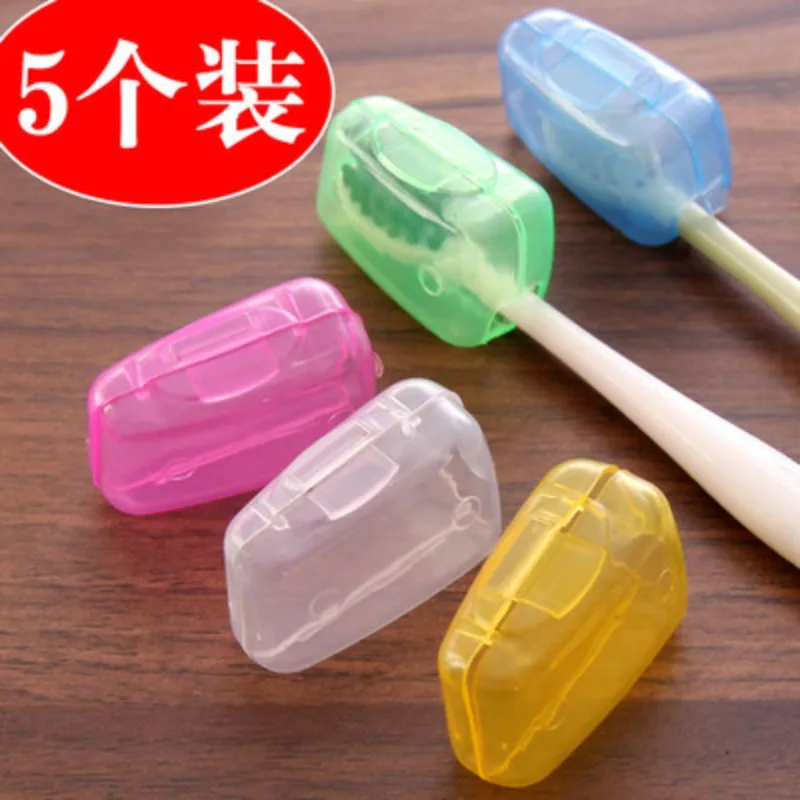 

5 шт., случайный цвет, портативный чехол для зубной щетки, дорожный портативный чехол для туалетной щетки, защитный чехол