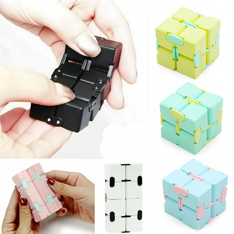 5pcs Magic Puzzle Cube Anti Stress Relief Toys for Adults Kids Cube Blocks Sensory Toys for Autism ADHD OCD Anxiety Hand Toys