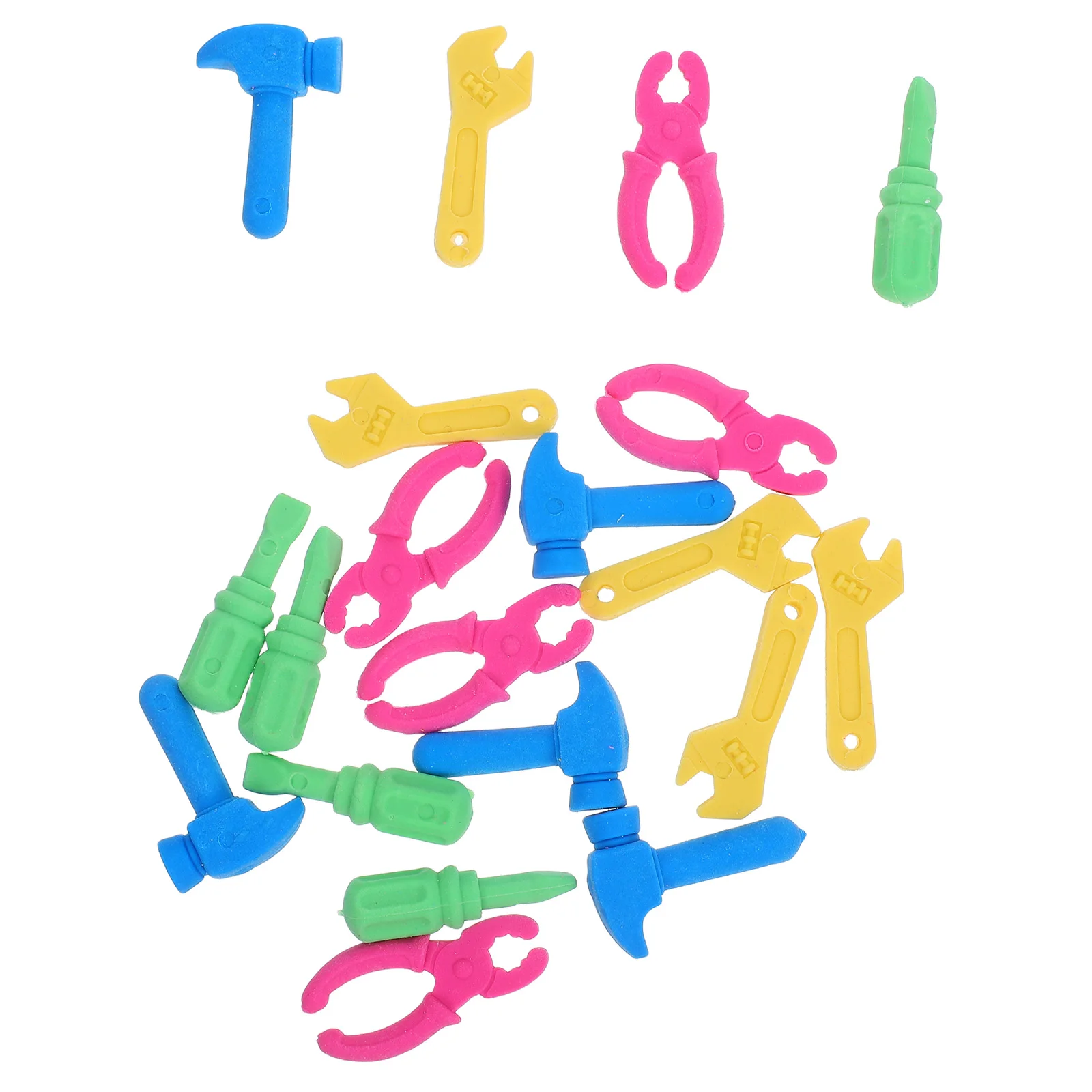 

20 Pcs Wrench Eraser TPR Bulk Kids Drawing School Supplies Creative Tool Shape Cute Stationery Toy Erasers