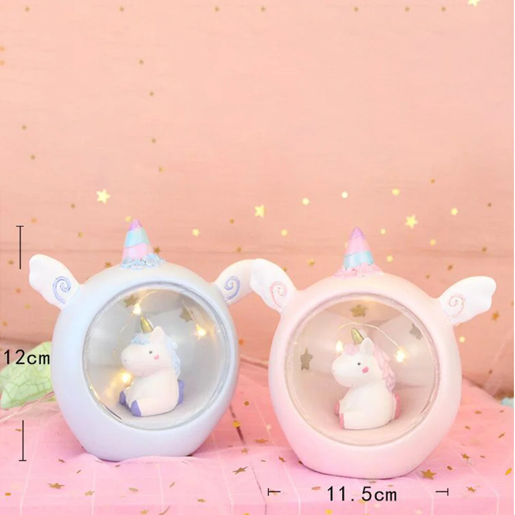 Licorne veilleuse rose chambre décor lampe cadeau étoile lune projecteur lumière pour noël anniversaire saint valentin