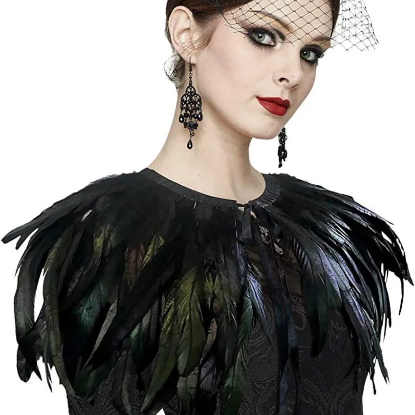 Gothic Feather Cape…