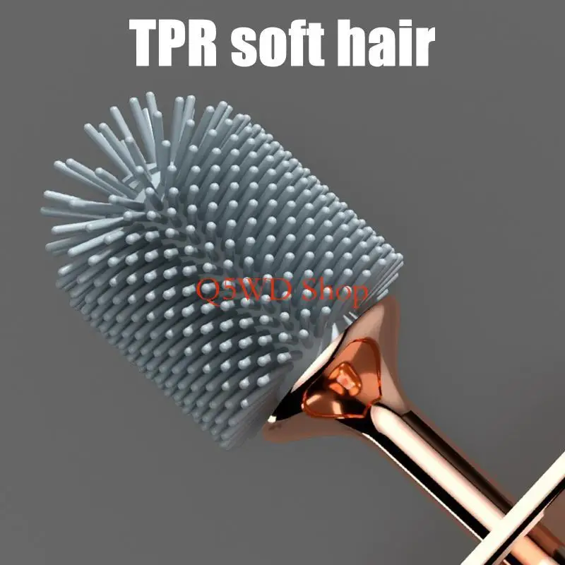 Q5WD Bathroom Toilet Brush and Holder Toilet Bowl ​Scrubber Clean Without Dead Ends