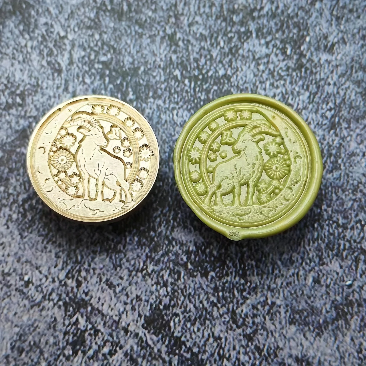 Vintage Wind and Fire Paint Seal Crafts, seria dwanaście konstelacji, główka pieczęci woskowej, używana do kopert, 3 cm