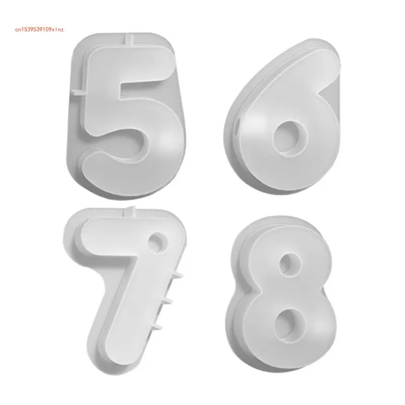 

5-8 Numbers DIY Silicone Mold Chocolate Holder Molds for Cake Party Decoration Crystal Epoxy Resin Mould