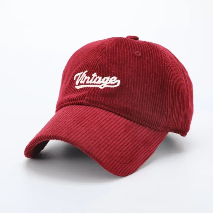 Vintage Cord Baseball Cap für Männer und Frauen Frühling Herbst Neue Brief Stickerei Outdoor Snapback Hut lässig Hip Hop Gorras – Detail 6