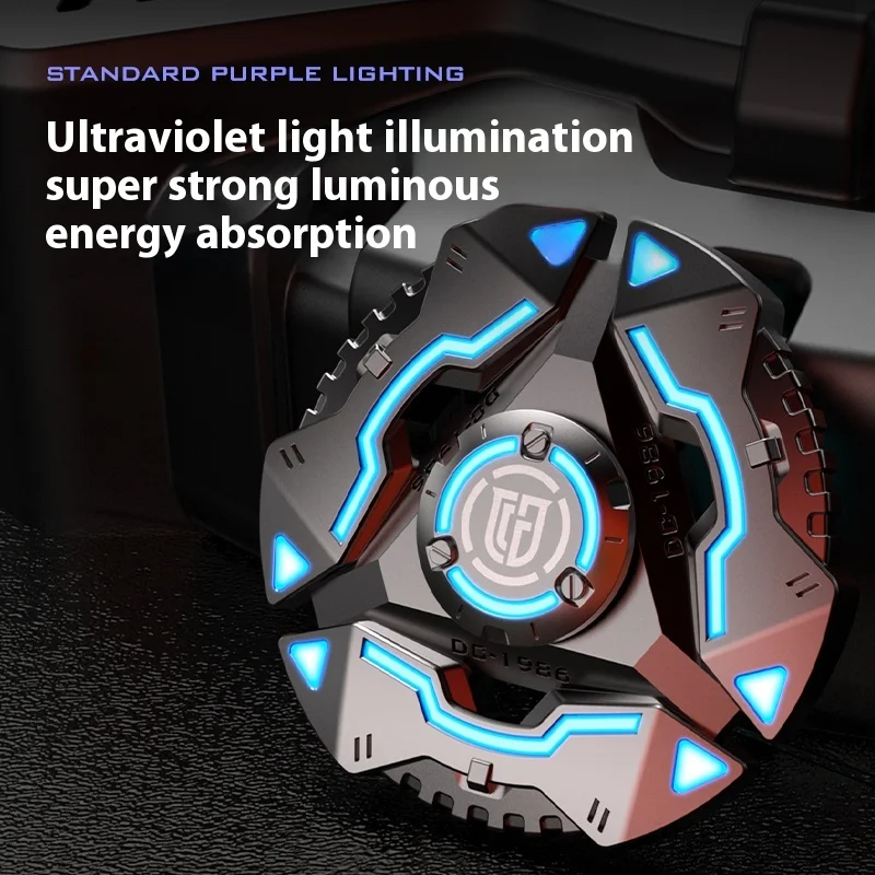 Atomic Finger Tip Gyro EDC Super langlebig leuchtende Jungen Legierung High Tech Glow Stress Relief Spielzeug Fidget Spinner