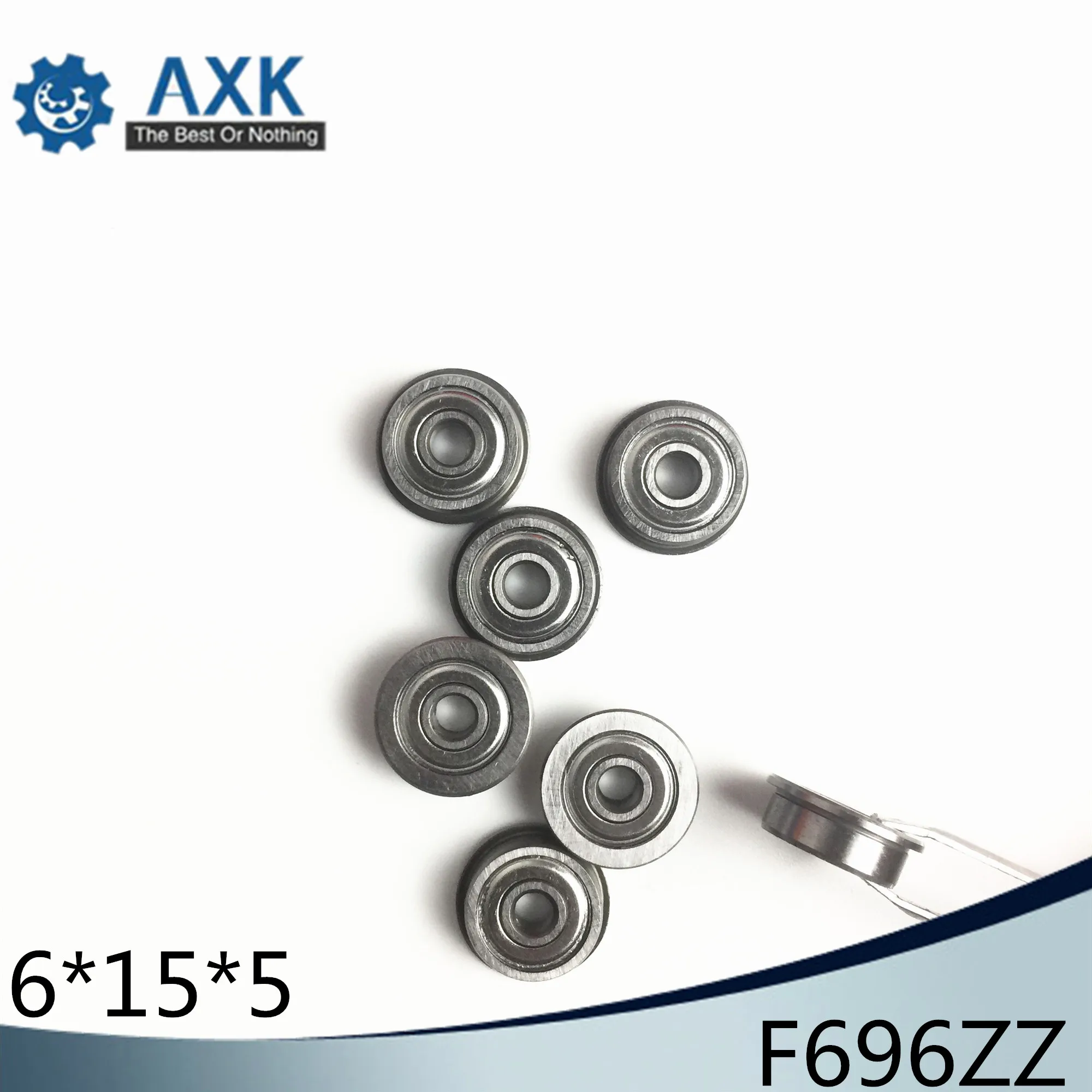 

F696ZZ Bearing ABEC-5 (10PCS) 6*15*5 mm Flanged F696Z Ball Bearings F696 ZZ F619/6ZZ