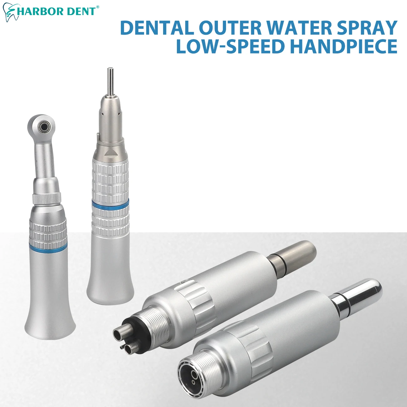 

1 PC Dental Low Speed Handpiece Outer Water Spray Air Turbine Straight Handpiece Contra Angle Air Motor 2/4Holes