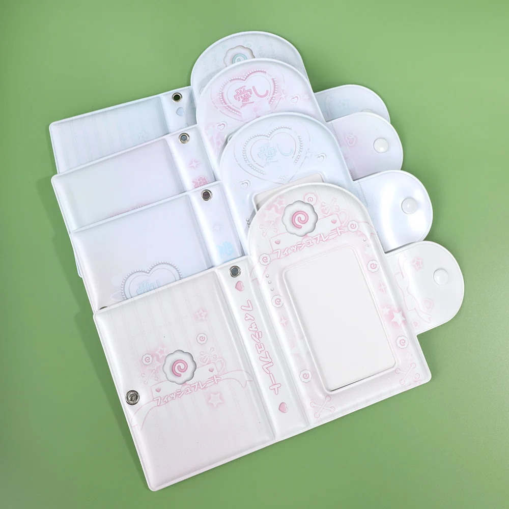 INS Photo Album com 32 bolsos, Sweet Photocards, Protector, Livro de coleção, Hollow Out, Small Cards Storage, 3 Polegada