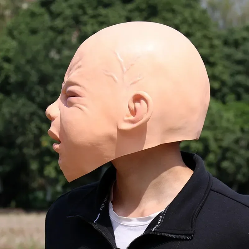 Cry enfant masques Halloween Latex pleurer bébé couvre-chef Cosplay fête pleurer enfant couvre-chef accessoires pleurer enfants couvre-chef