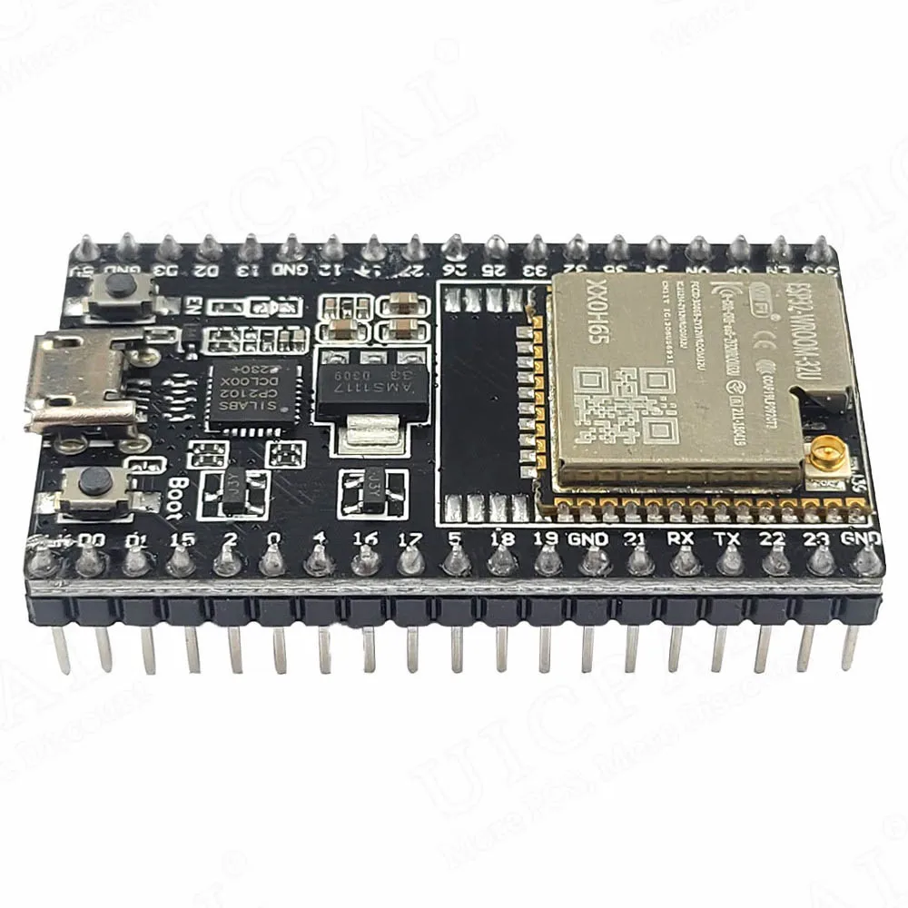 Placa de desarrollo DevKitC ESP32 con puerto IPEX, ESP32-WROOM-32U, módulo Wifi, USB Micro tipo C, 38 Pines, ESP32, CP2102