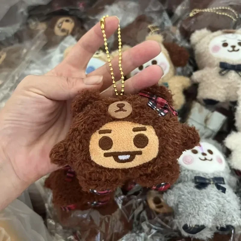 Bt21ed اليومية المحدودة سلسلة تاتا شيمي منقوشة أفخم دمية زوجين حقيبة مدرسية قلادة لطيف الكرتون كوكي كويا دمية المفاتيح هدية