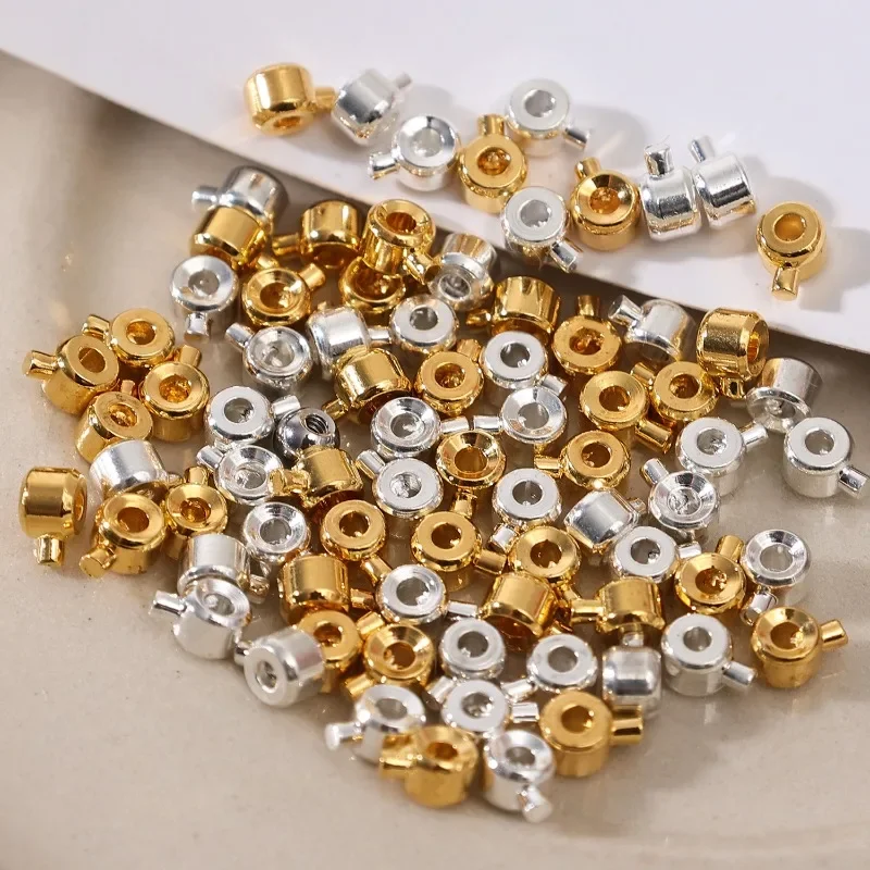 

10/100 шт. позиционирующие бусины ручной работы DIY браслет ожерелье закрывающий зажим проволочная веревка леска позиционирование пряжки аксессуары